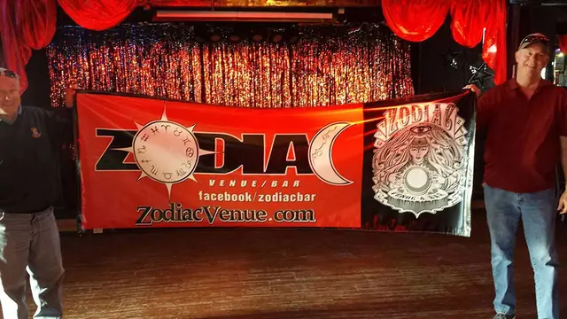 Event banner on stage