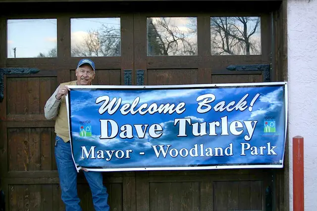 Welcome Back Dave Turley, Mayor of Woodland Park banner