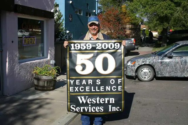 Western Services 50 years of excellence banner