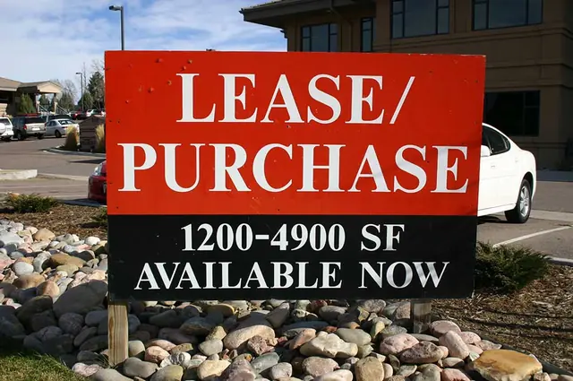 Lease or purchase commercial property sign
