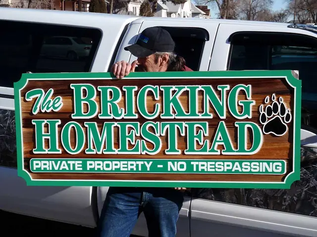 The Bricking Homestead routed property sign