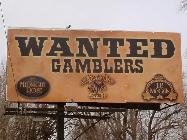 Wanted Gamblers carved wood sign