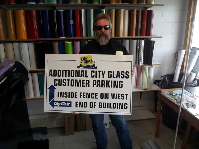 Customer parking signs ready for install