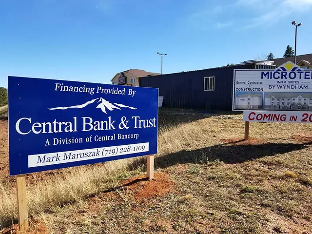 Bank and trust construction site sign