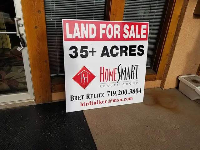 Land for sale acreage sign