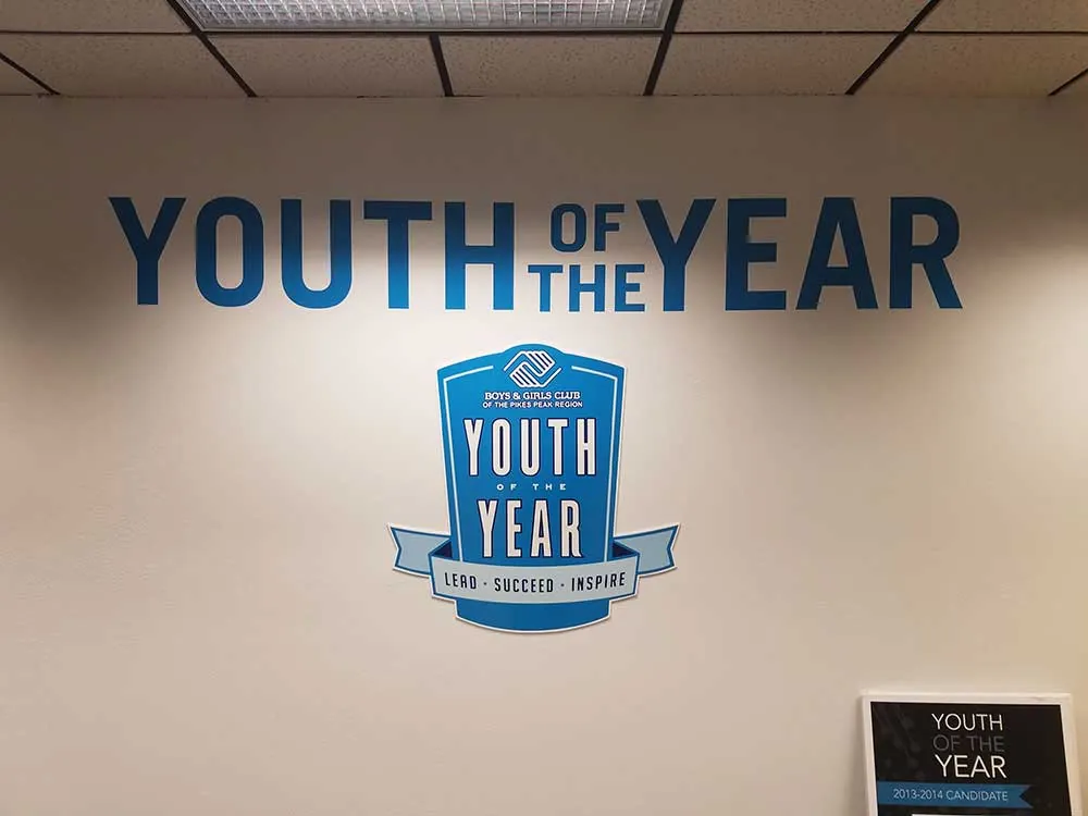 Youth of the Year wall graphic