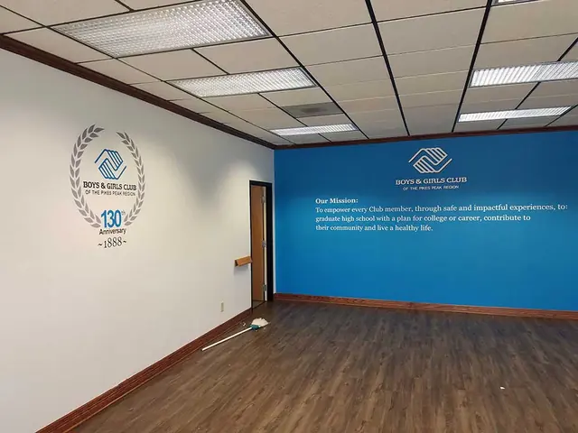 Office lobby wall graphic