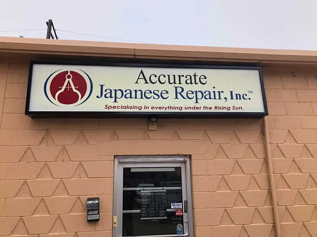 Accurate Japanese Repair building sign
