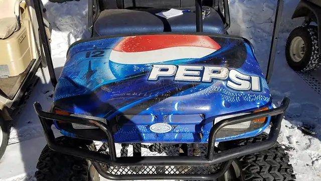 Pepsi wrapped vehicle hood