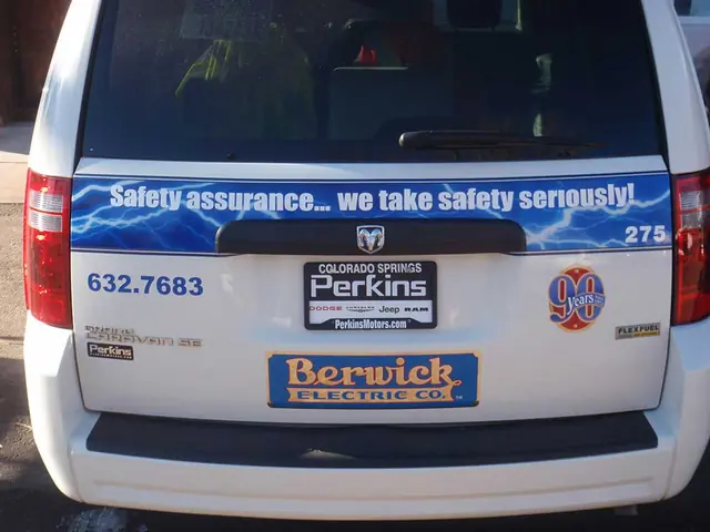 Rear window perf graphics on an SUV