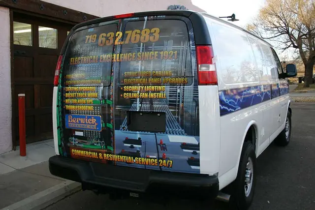 Van rear doors with full graphics