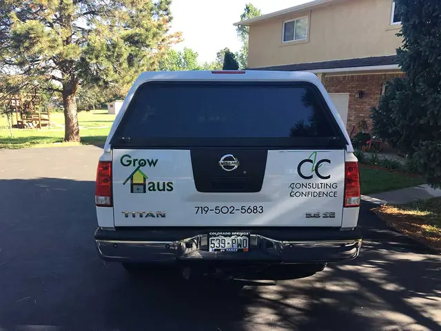 Pickup with rear window graphics