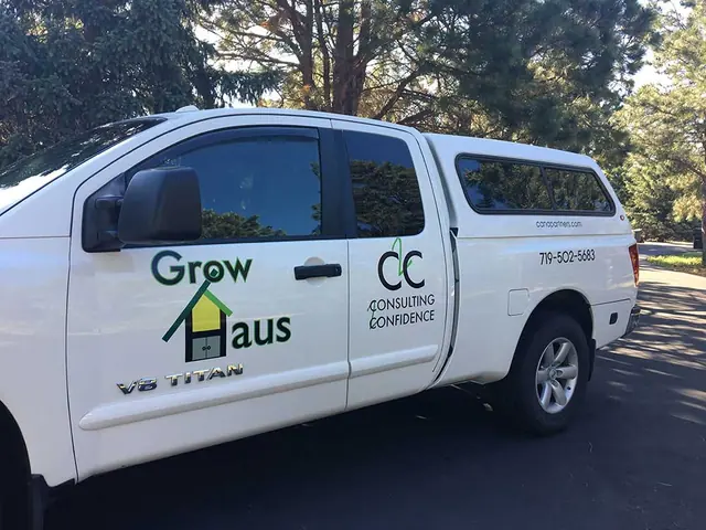 Pickup with side door lettering