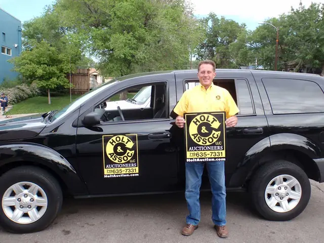 Customer with new car door magnets