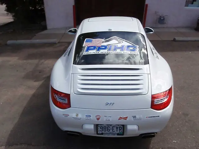 Sports car rear window graphics